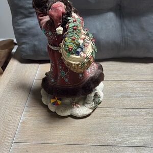 Festive Santa Figurine with Basket